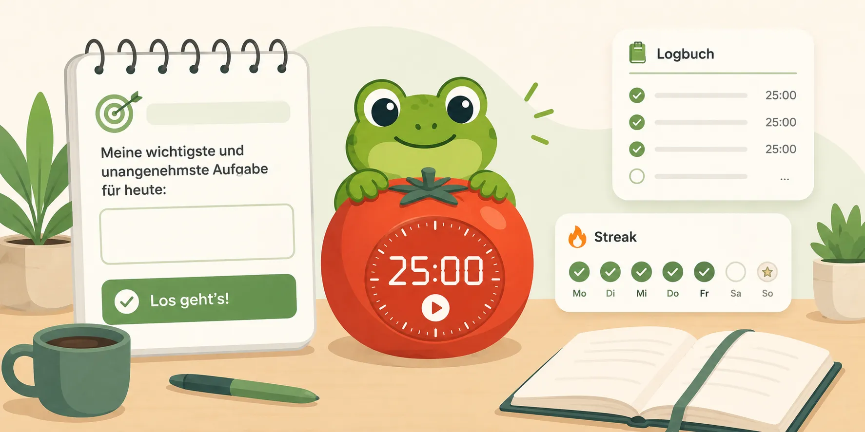 Eat That Frog: Tagesfokus mit Pomodoro